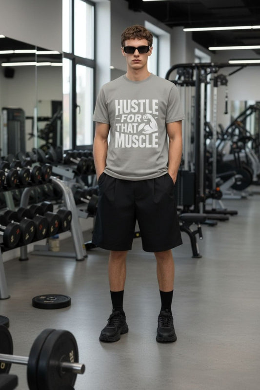 Hustle For That Muscle | Gym Motivation Tee - Positivity Prints