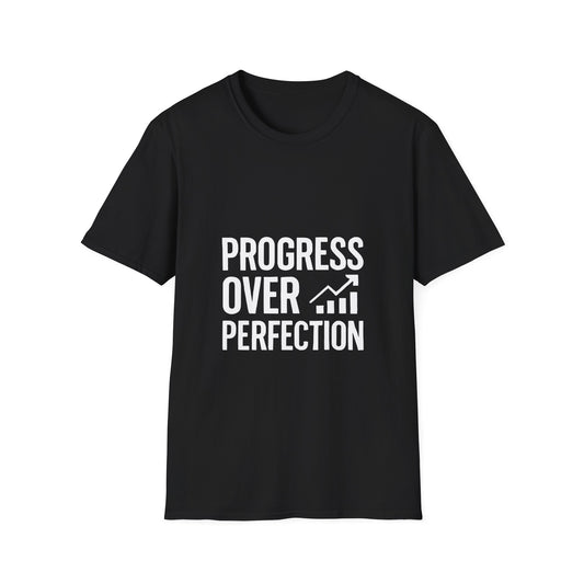 Progress Over Perfection growth mindset t-shirt by Positivity Prints