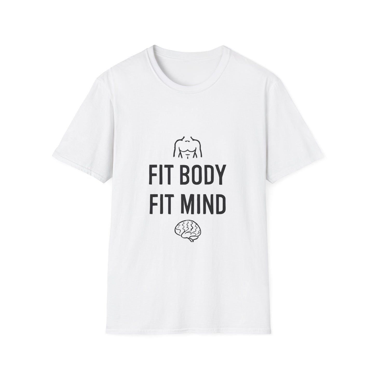 Fit Body Fit Mind gym mindset t-shirt by Positivity Prints