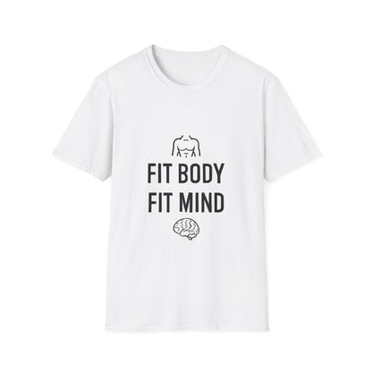 Fit Body Fit Mind gym mindset t-shirt by Positivity Prints
