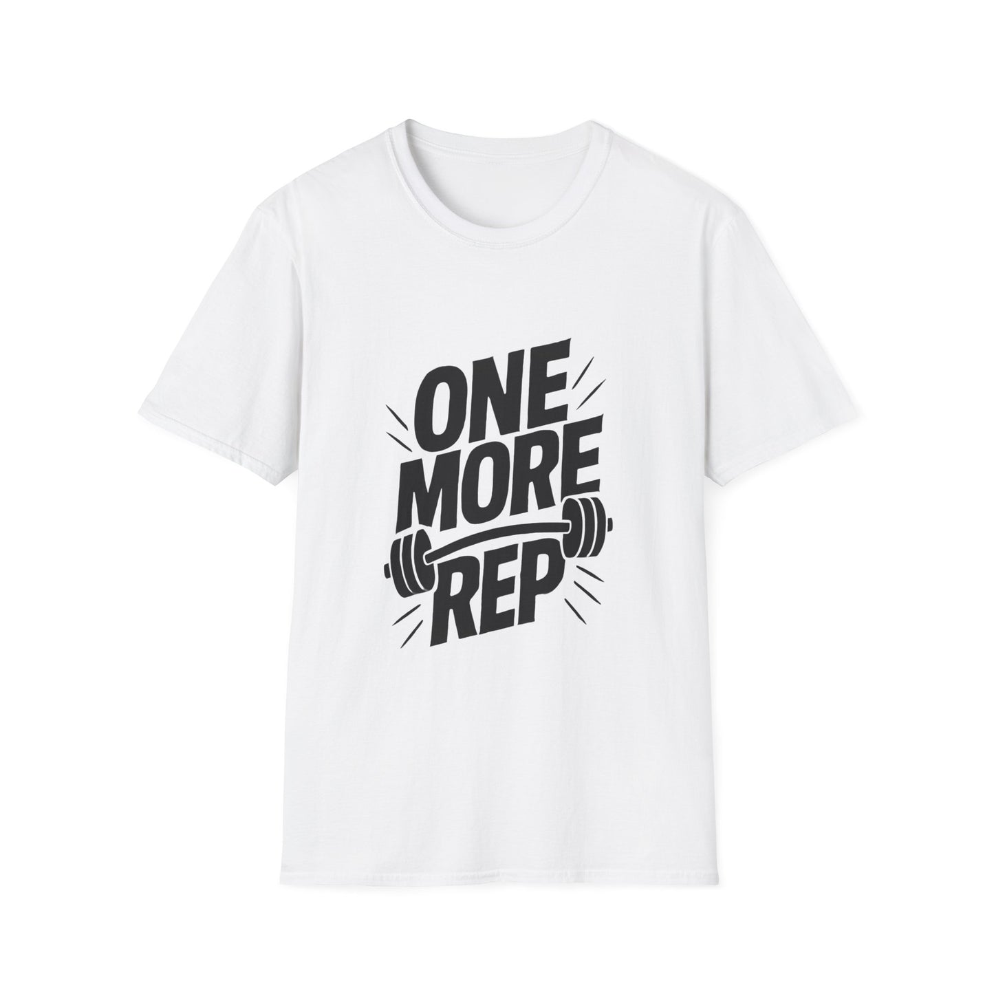 One More Rep gym workout t-shirt by Positivity Prints