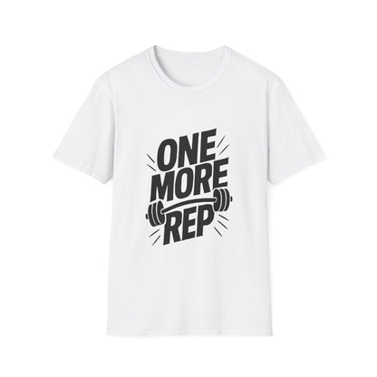 One More Rep gym workout t-shirt by Positivity Prints