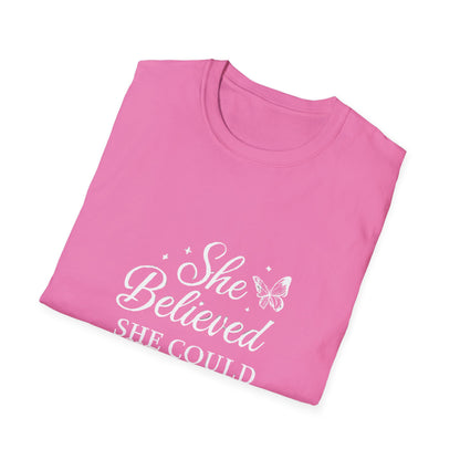 She Believed She Could So She Did Motivational T‑Shirt – Inspirational Quote Graphic Tee