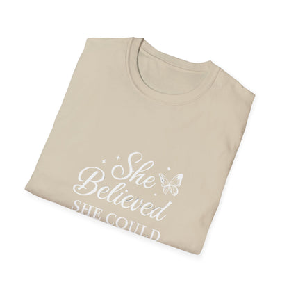 She Believed She Could So She Did Motivational T‑Shirt – Inspirational Quote Graphic Tee