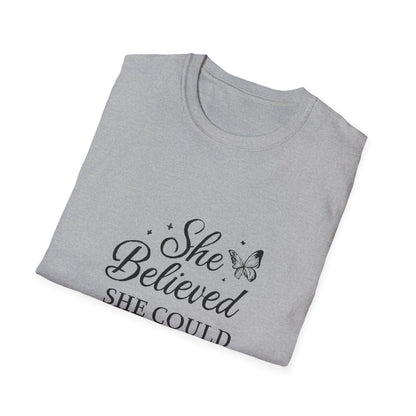 She Believed She Could So She Did Motivational T‑Shirt – Inspirational Quote Graphic Tee