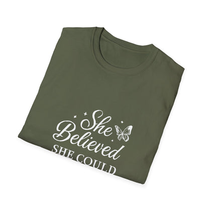 She Believed She Could So She Did Motivational T‑Shirt – Inspirational Quote Graphic Tee