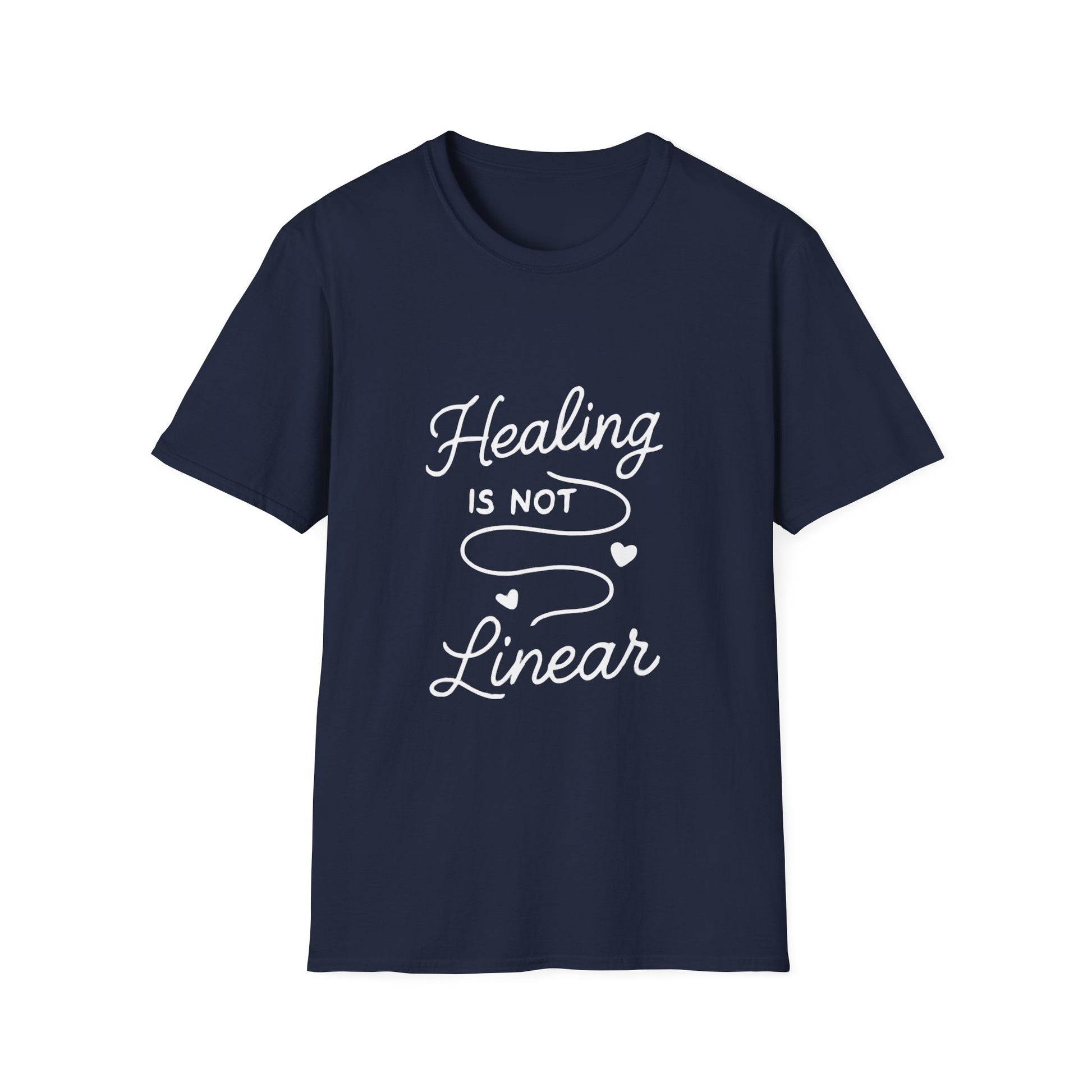 Healing Is Not Linear mental health t-shirt by Positivity Prints