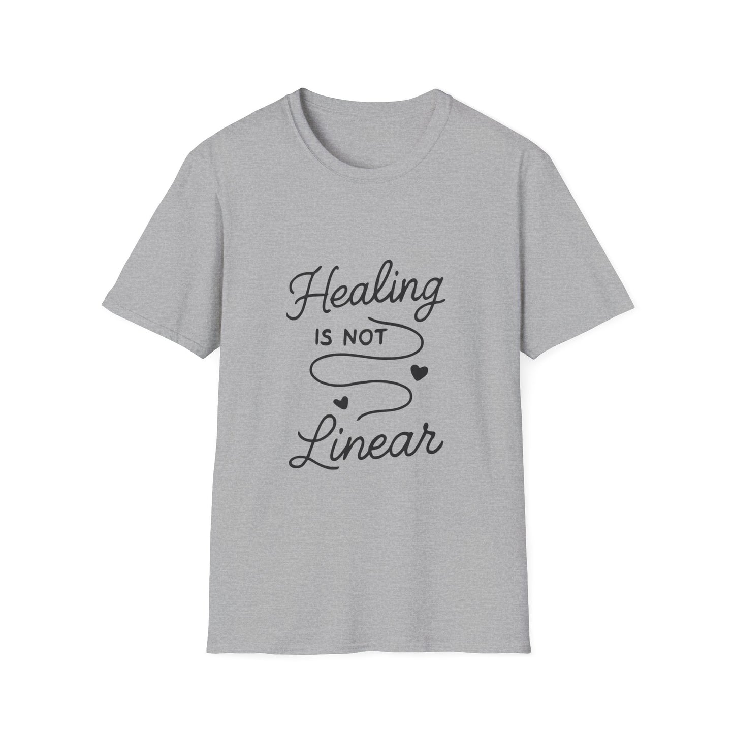 Healing Is Not Linear mental health t-shirt by Positivity Prints