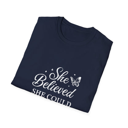 She Believed She Could So She Did Motivational T‑Shirt – Inspirational Quote Graphic Tee