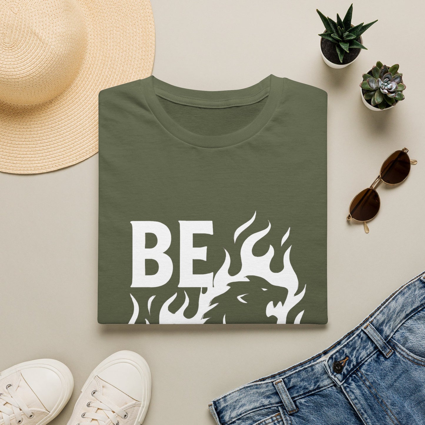 Be Fierce Motivational T‑Shirt – Inspirational Quote Graphic Tee