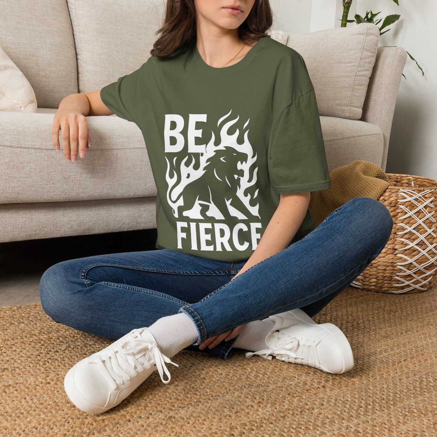 Be Fierce Motivational T‑Shirt – Inspirational Quote Graphic Tee