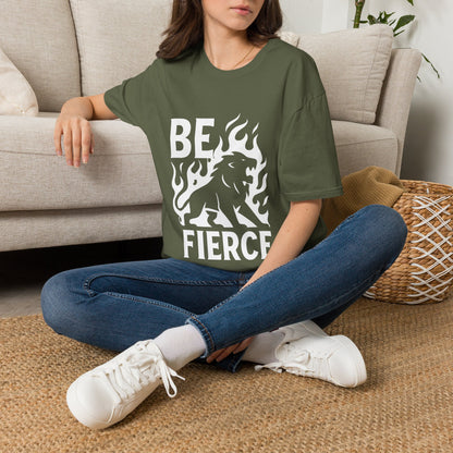 Be Fierce Motivational T‑Shirt – Inspirational Quote Graphic Tee