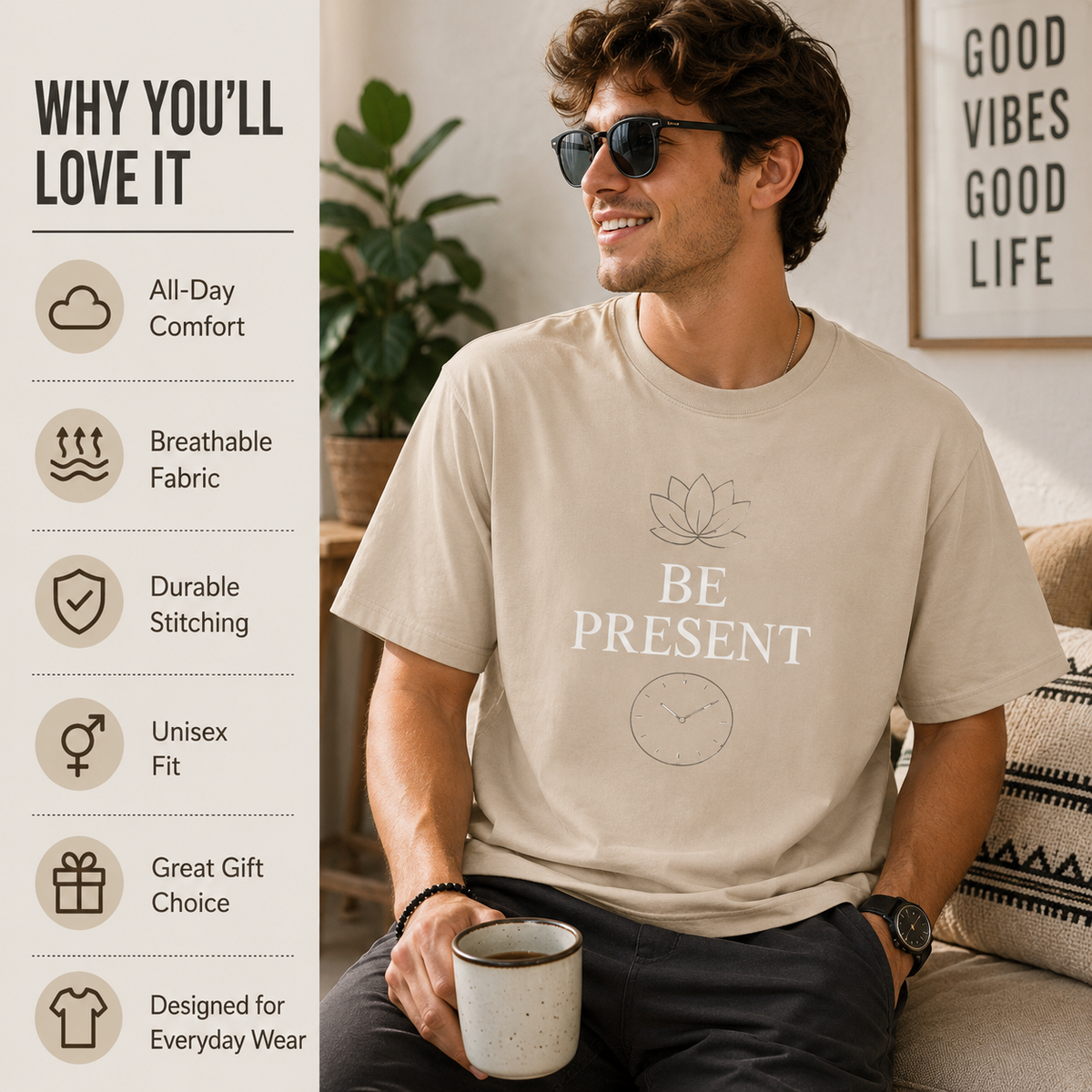 Be Mindful Tee | Stay Present Shirt