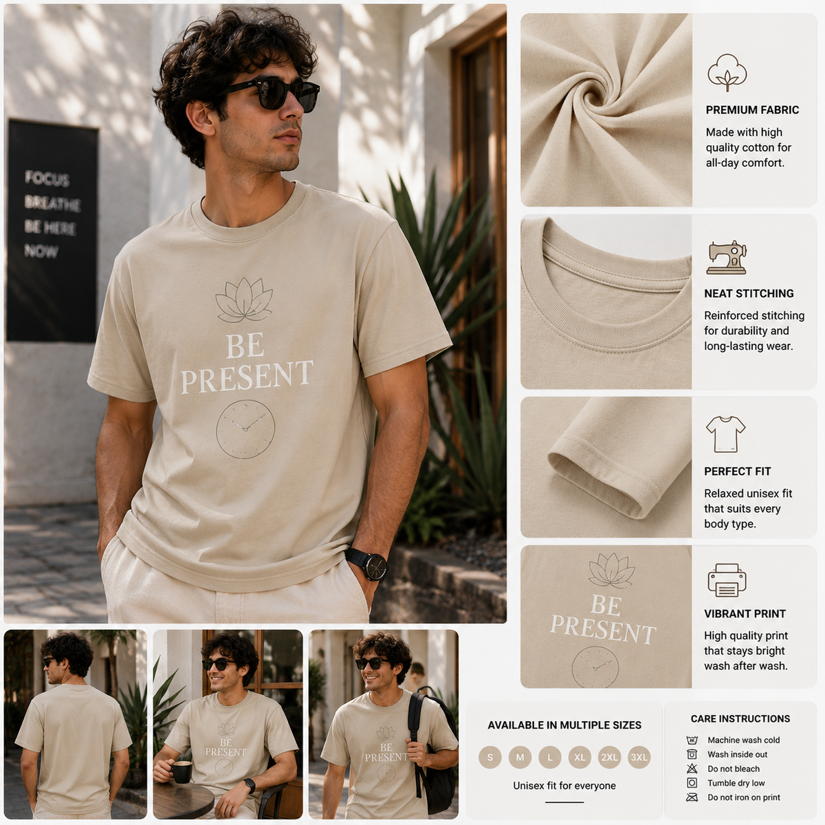 Be Mindful Tee | Stay Present Shirt