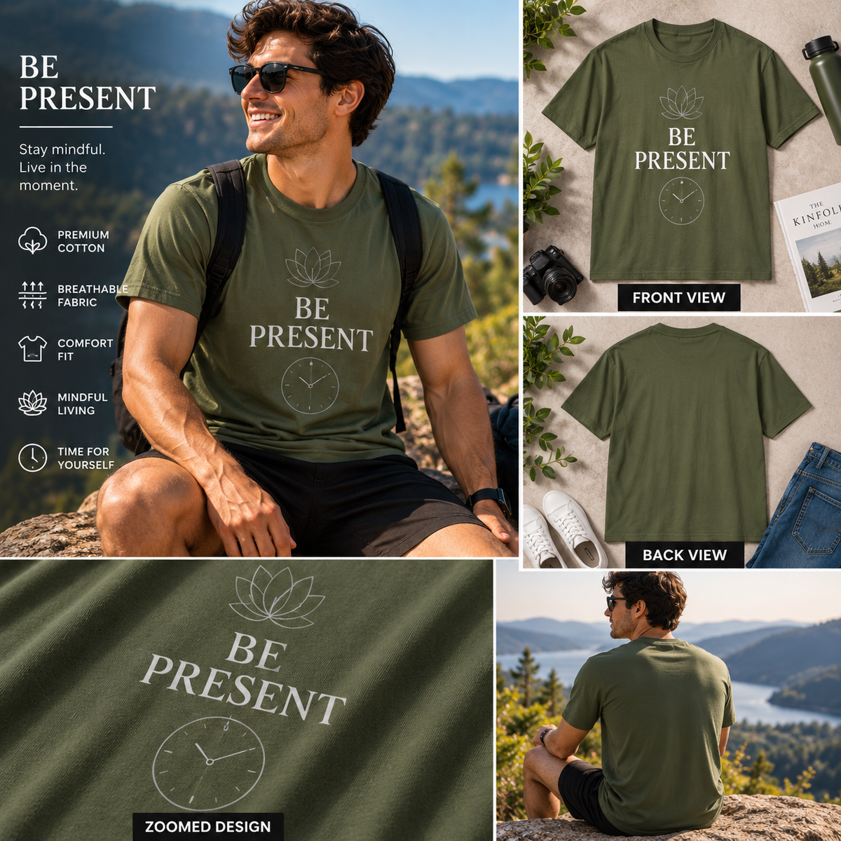 Be Mindful Tee | Stay Present Shirt