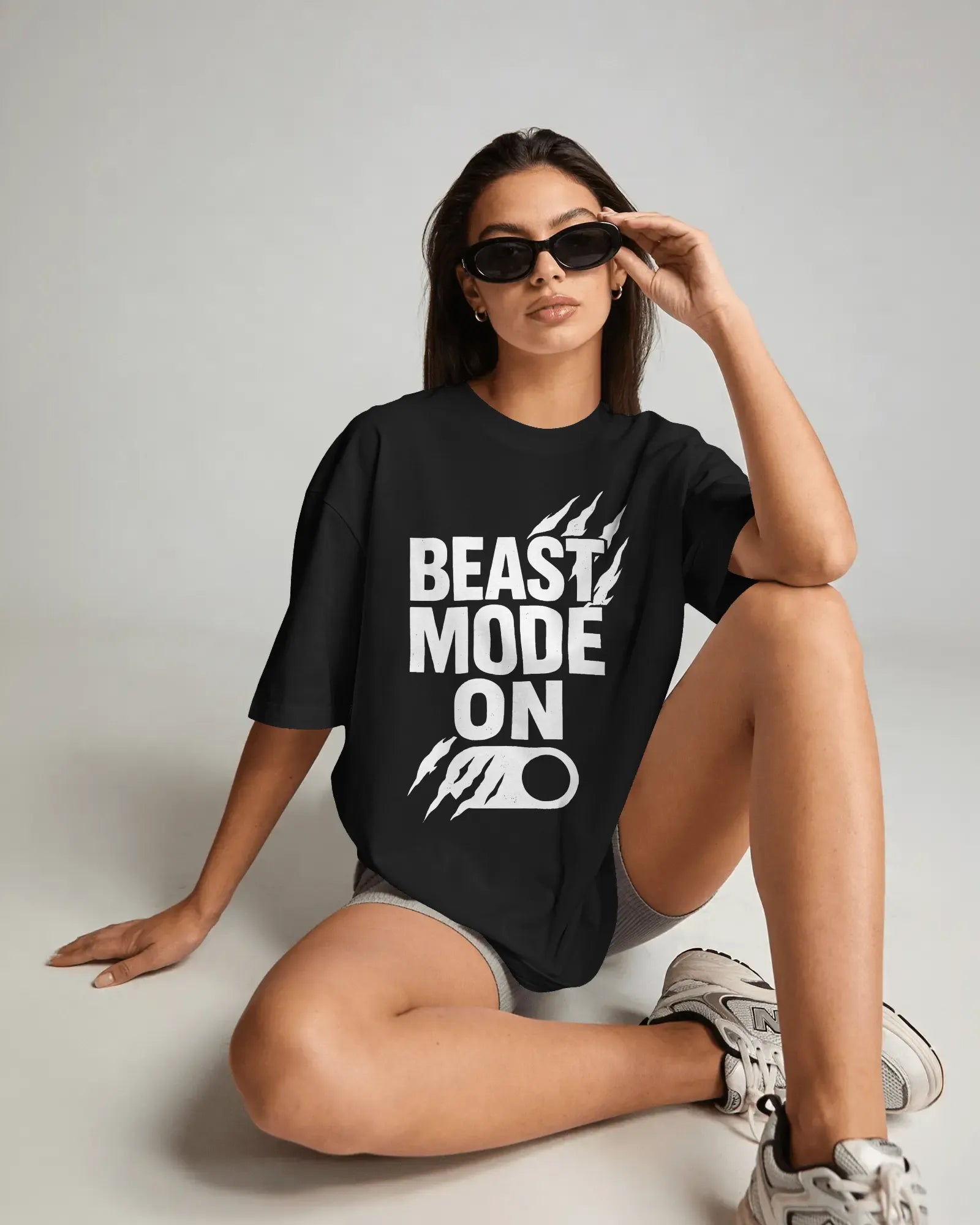 Beast Mode On gym motivation t-shirt by Positivity Prints