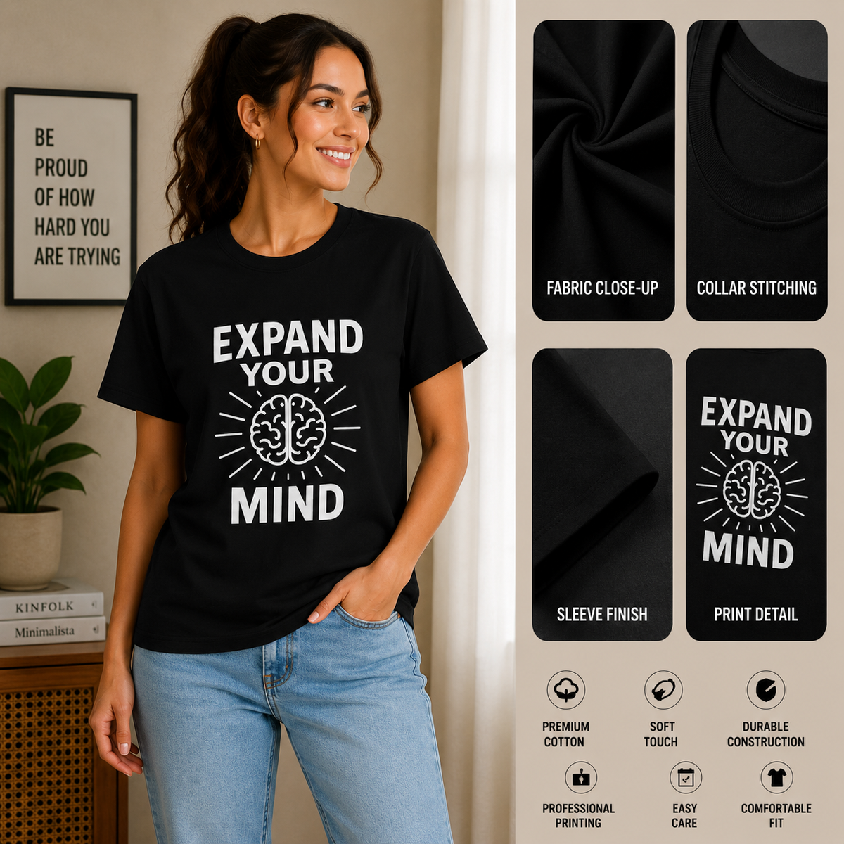 Expand Your Mind Motivational Graphic T-Shirt
