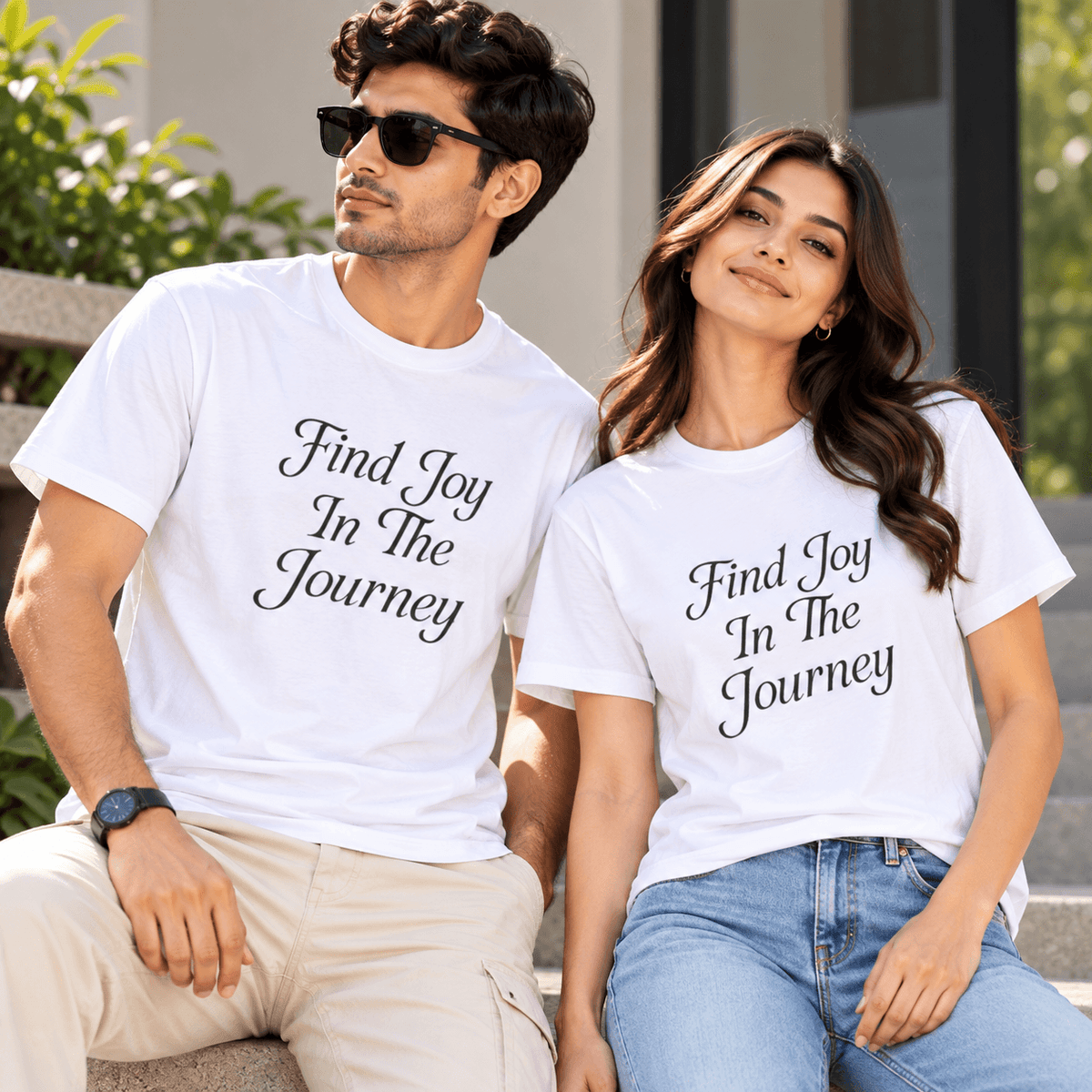 Find Joy In The Journey Motivational Graphic T-Shirt