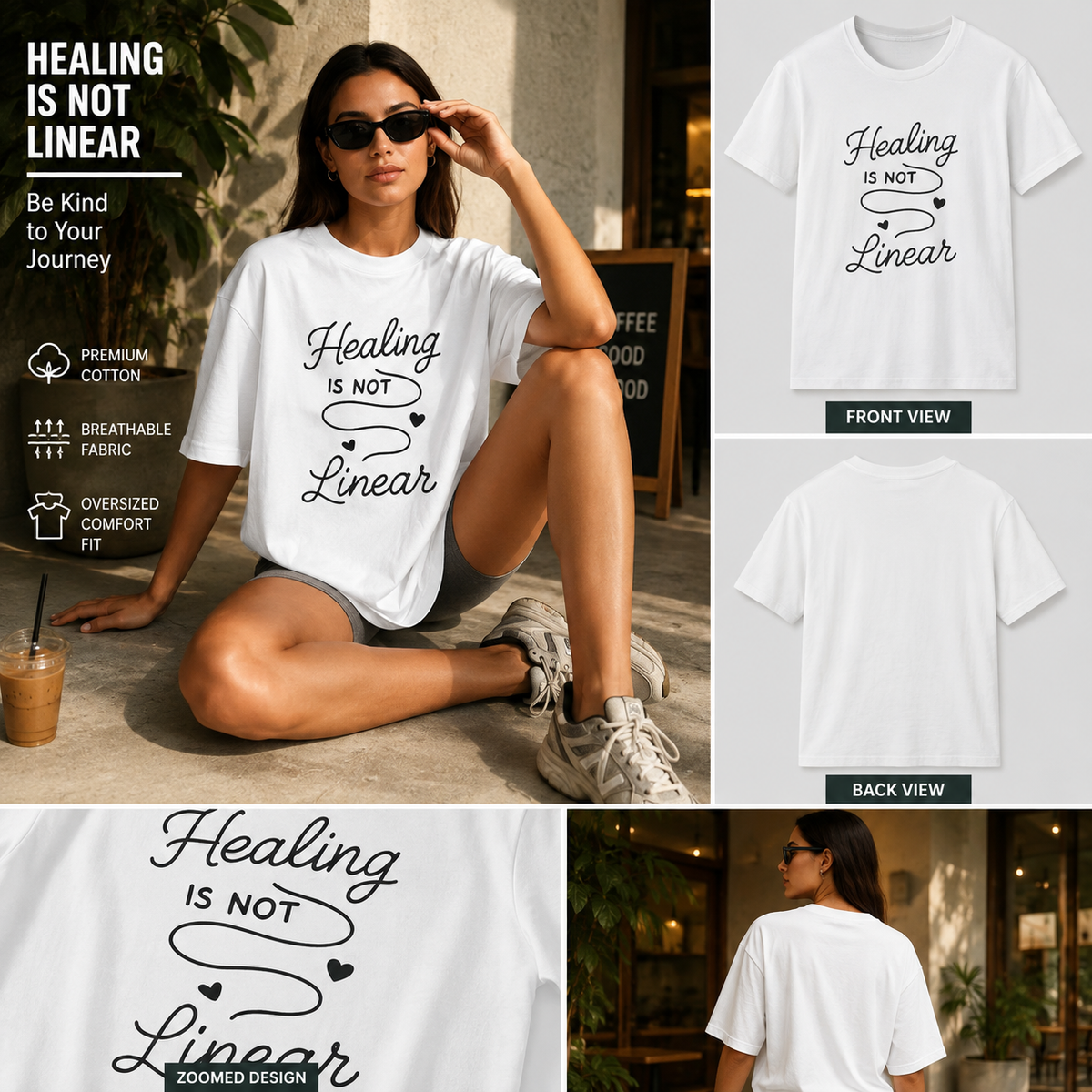 Healing Is Not Linear | Mental Health Tee