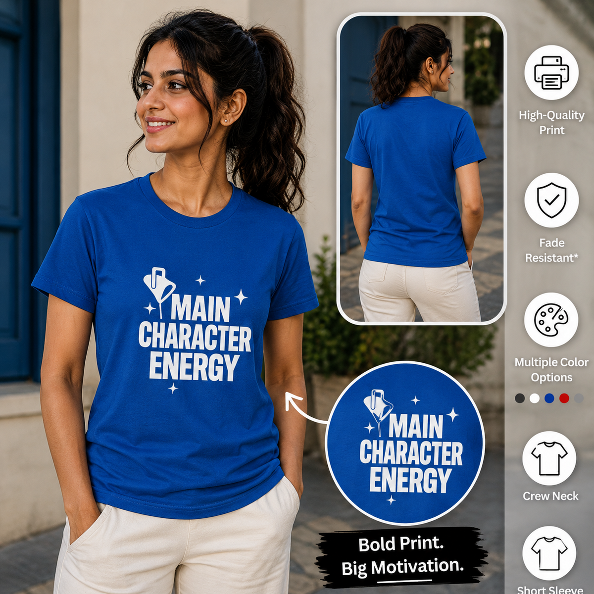 Main Character Energy | Confidence Tee | Inspirational Graphic T-Shirt