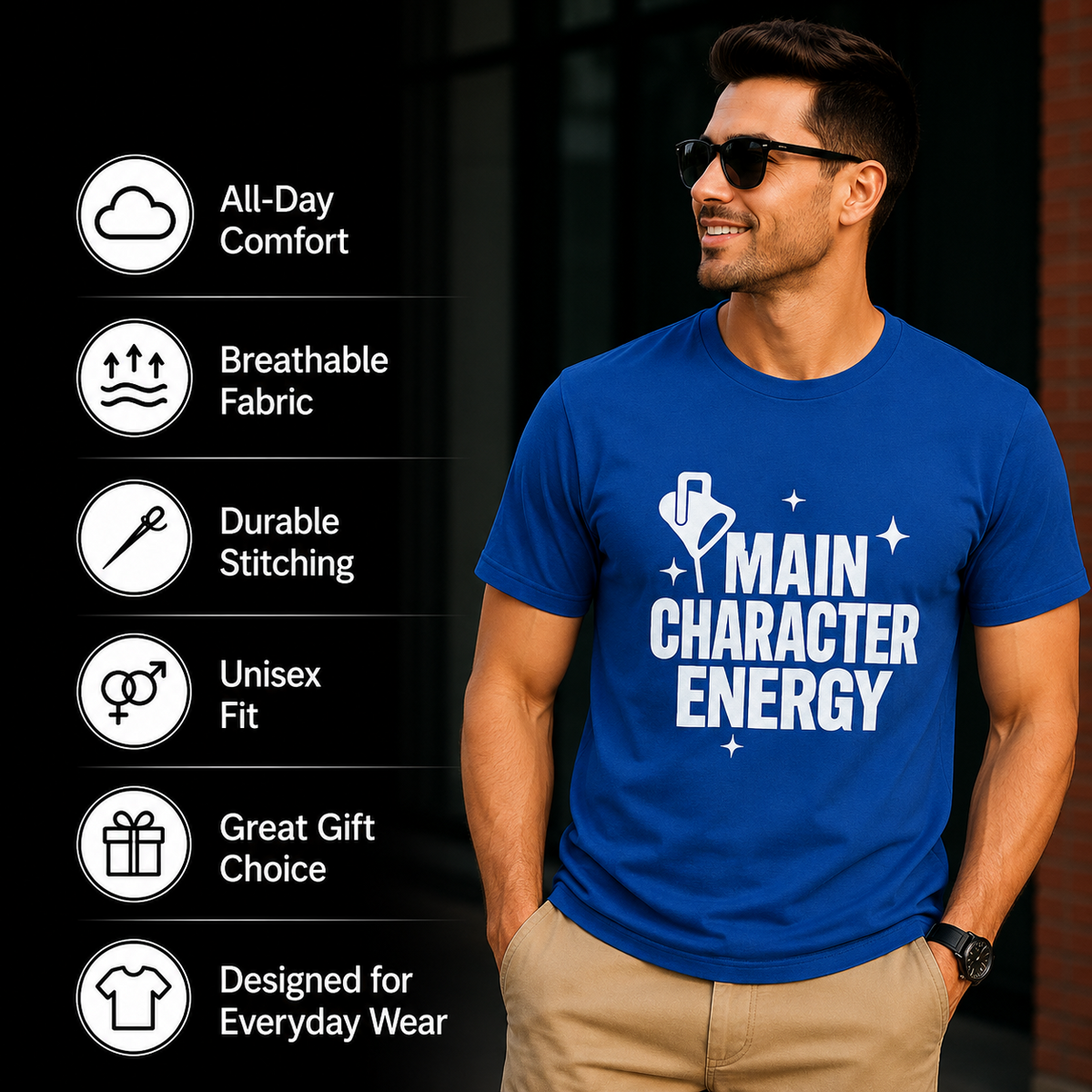 Main Character Energy | Confidence Tee | Inspirational Graphic T-Shirt