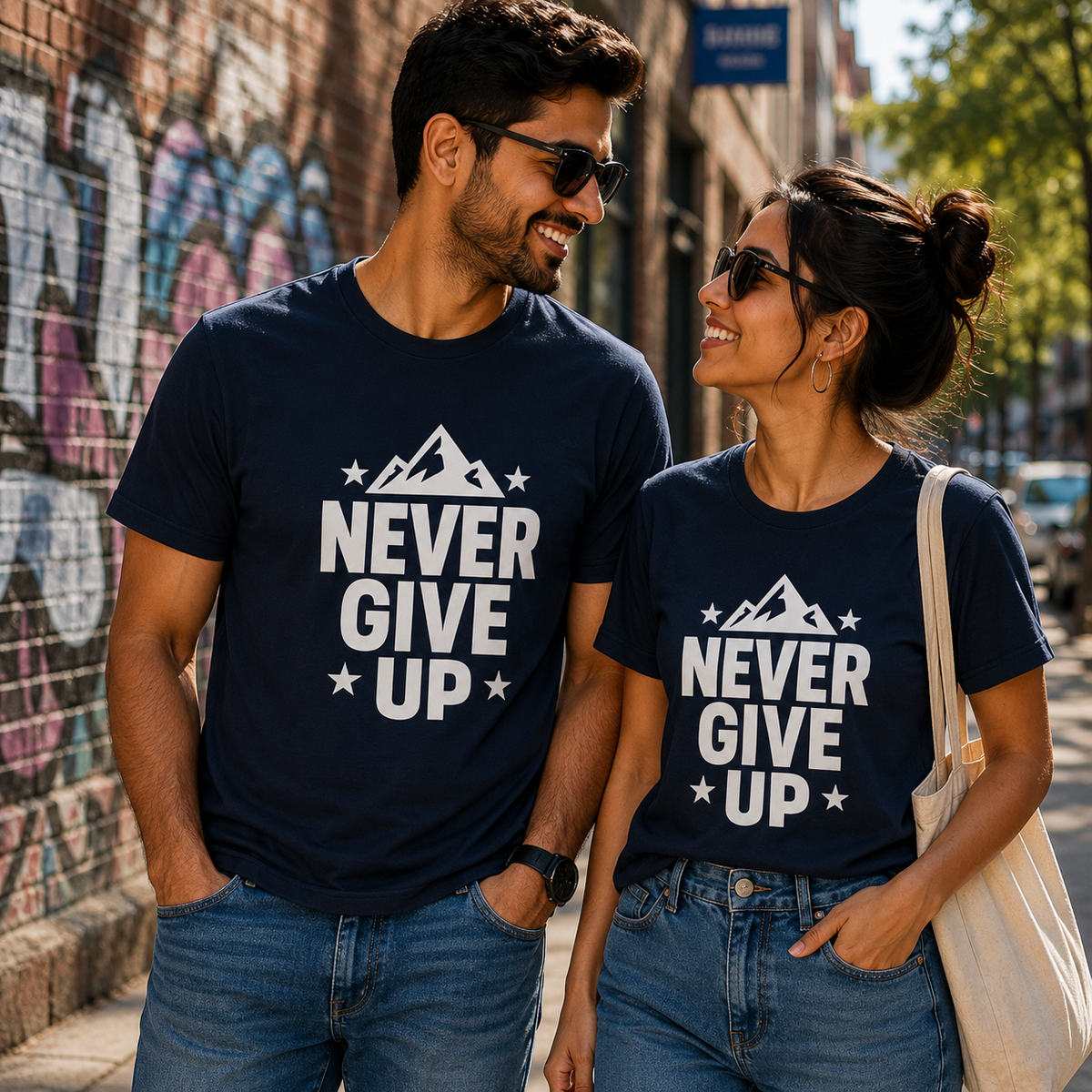 Never Give Up | Positive Mindset Tee | Inspirational Graphic T-Shirt