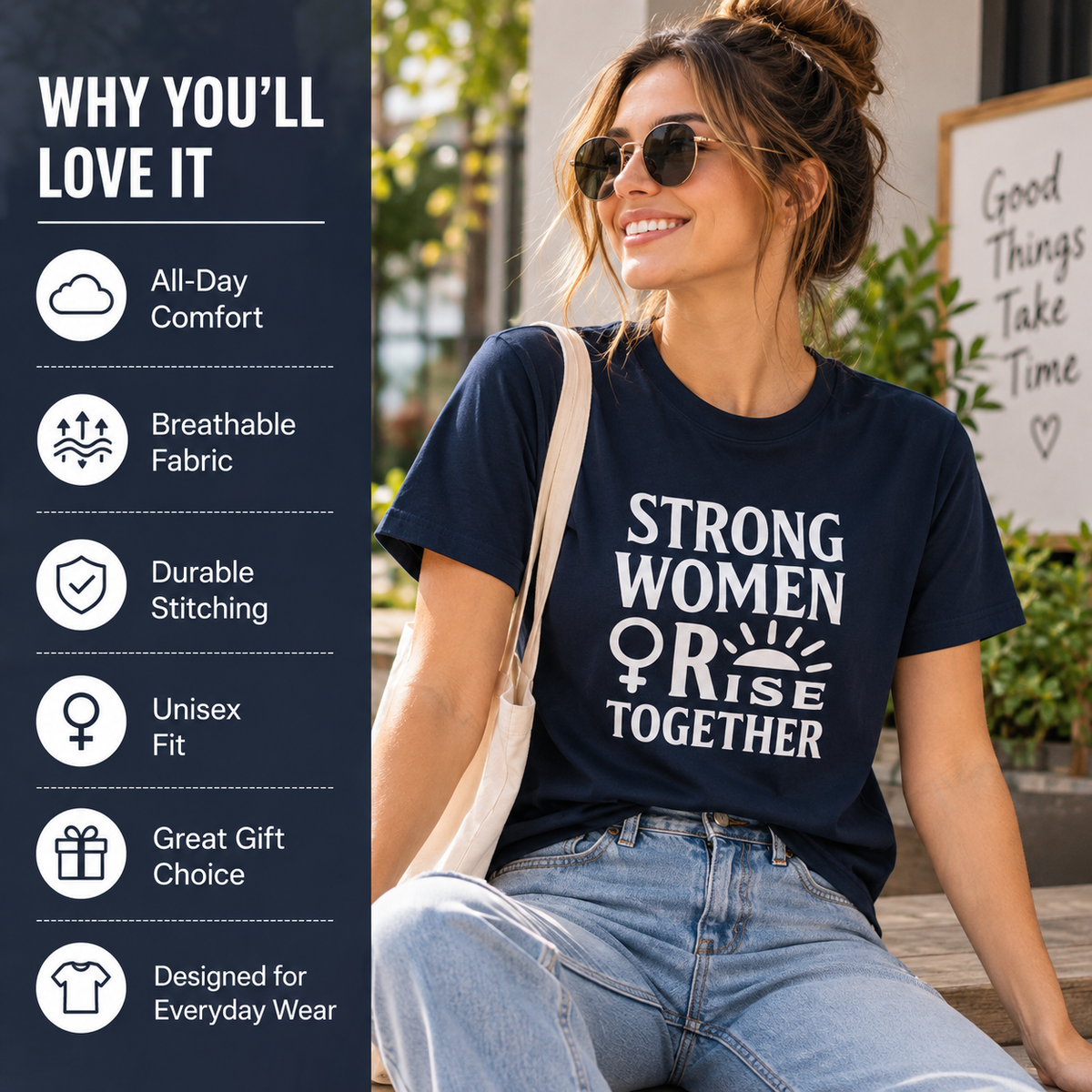 Empowerment Tee for Strong Women | Rise Together