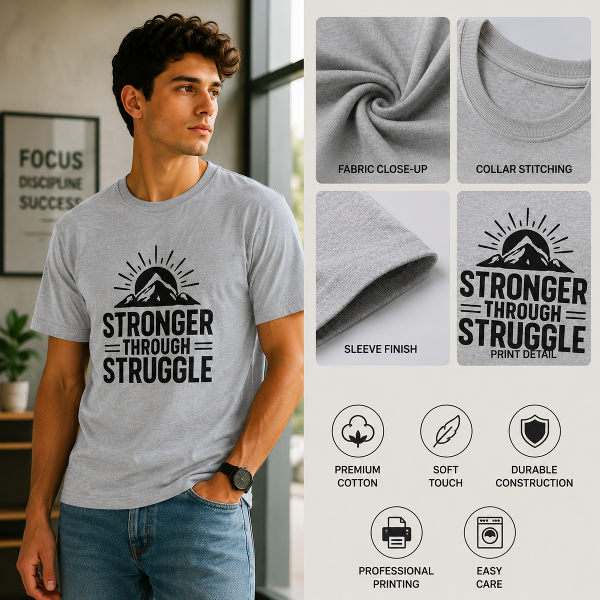 Stronger Through Struggle | Resilience Graphic Tee