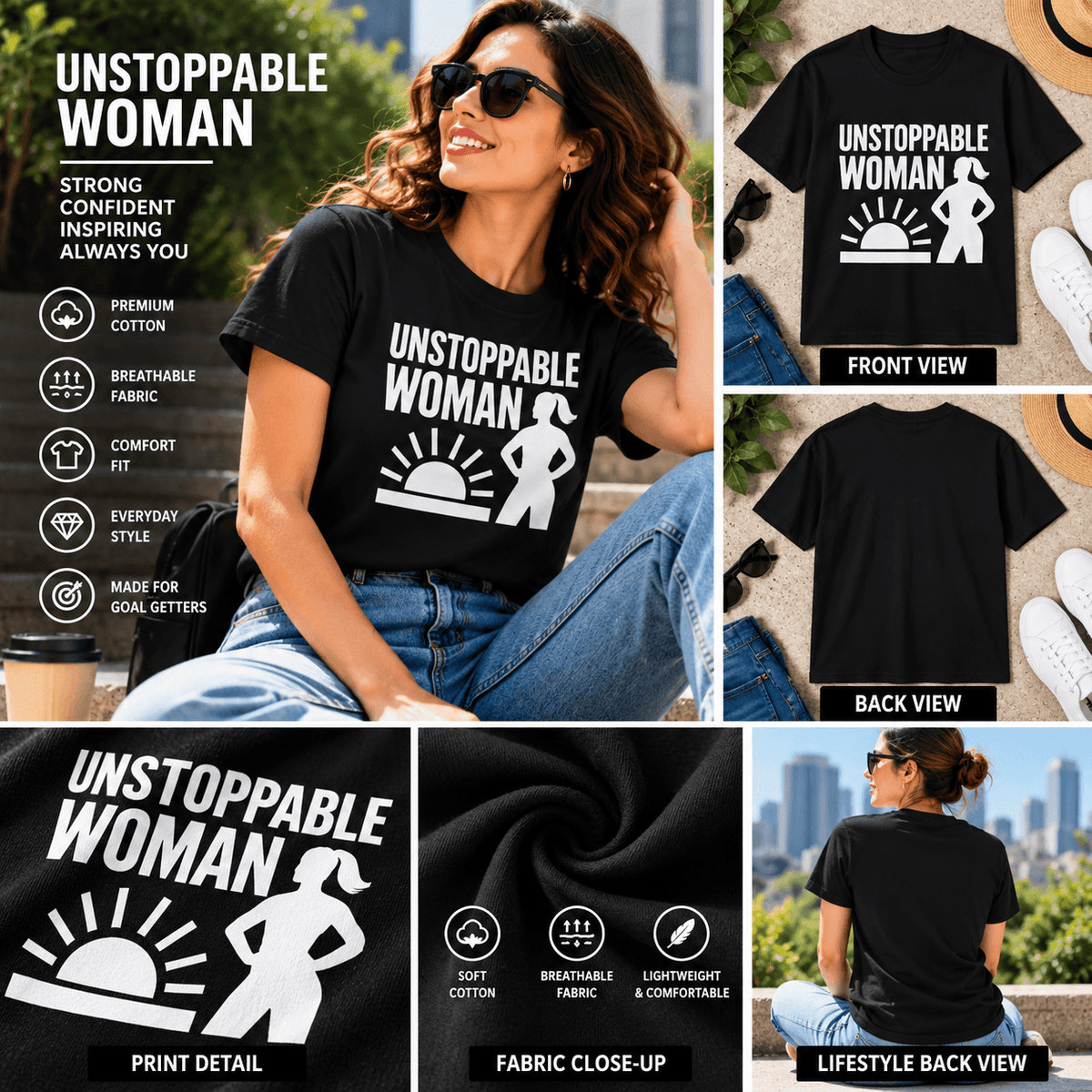 Unstoppable Woman | Women Empowerment Tee Inspirational Graphic Tee