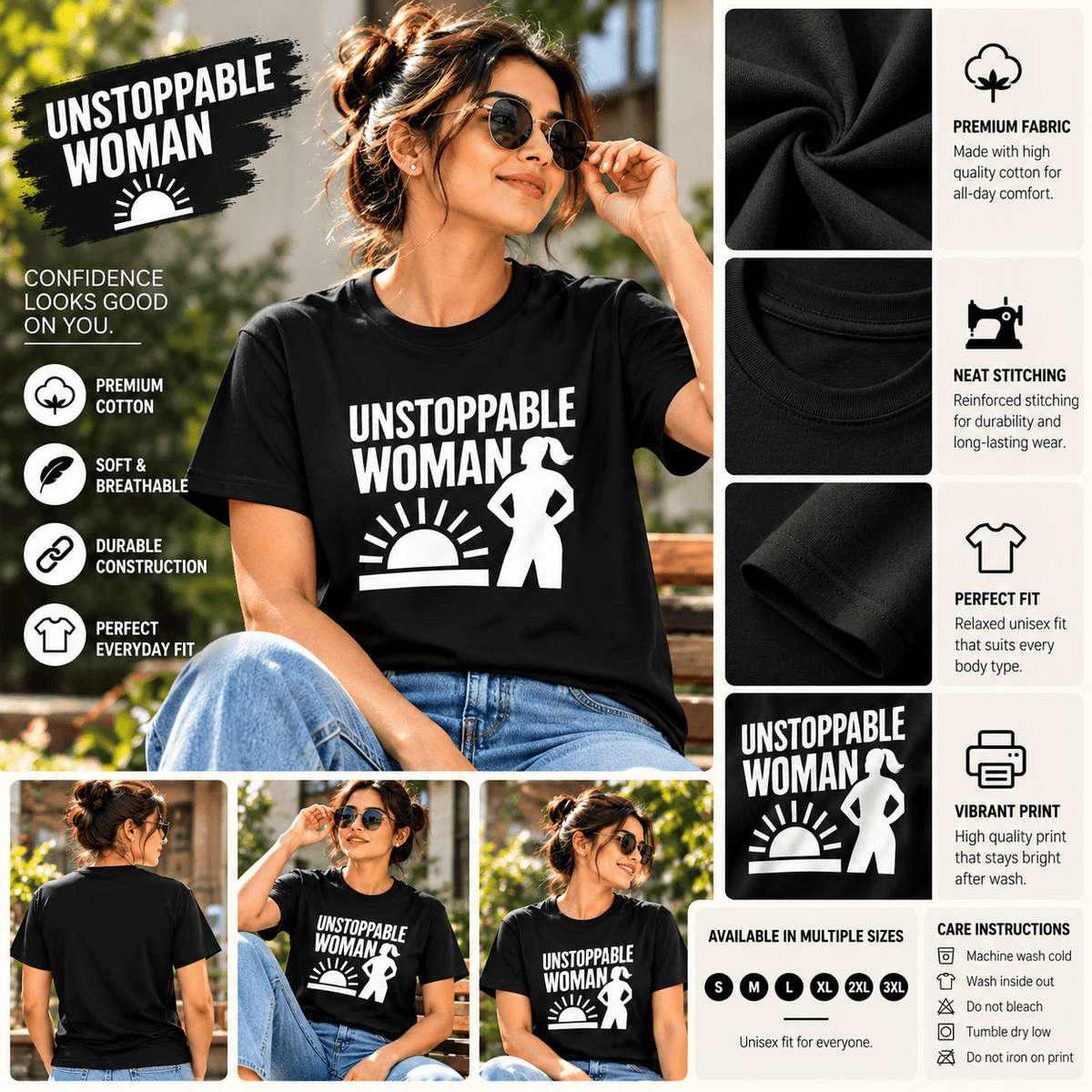 Unstoppable Woman | Women Empowerment Tee Inspirational Graphic Tee