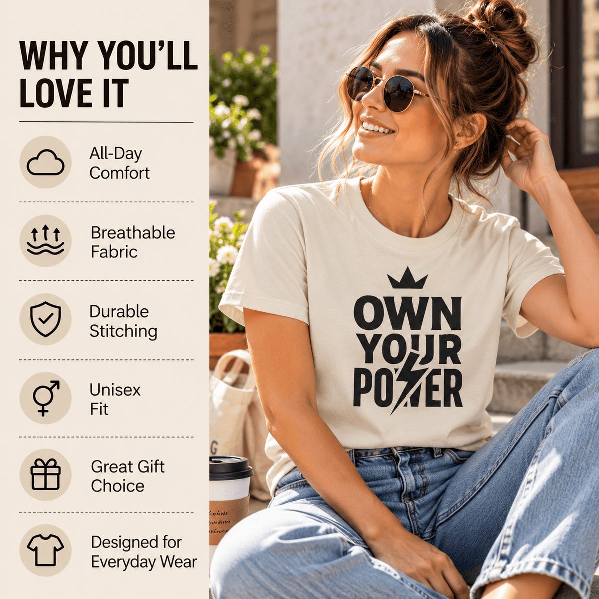 Own Your Power | Confidence Tee Inspirational Graphic Tee