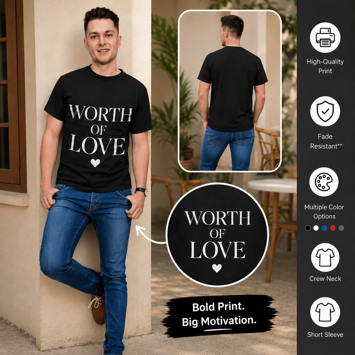 Worthy Of Love | Self Love Graphic Tee