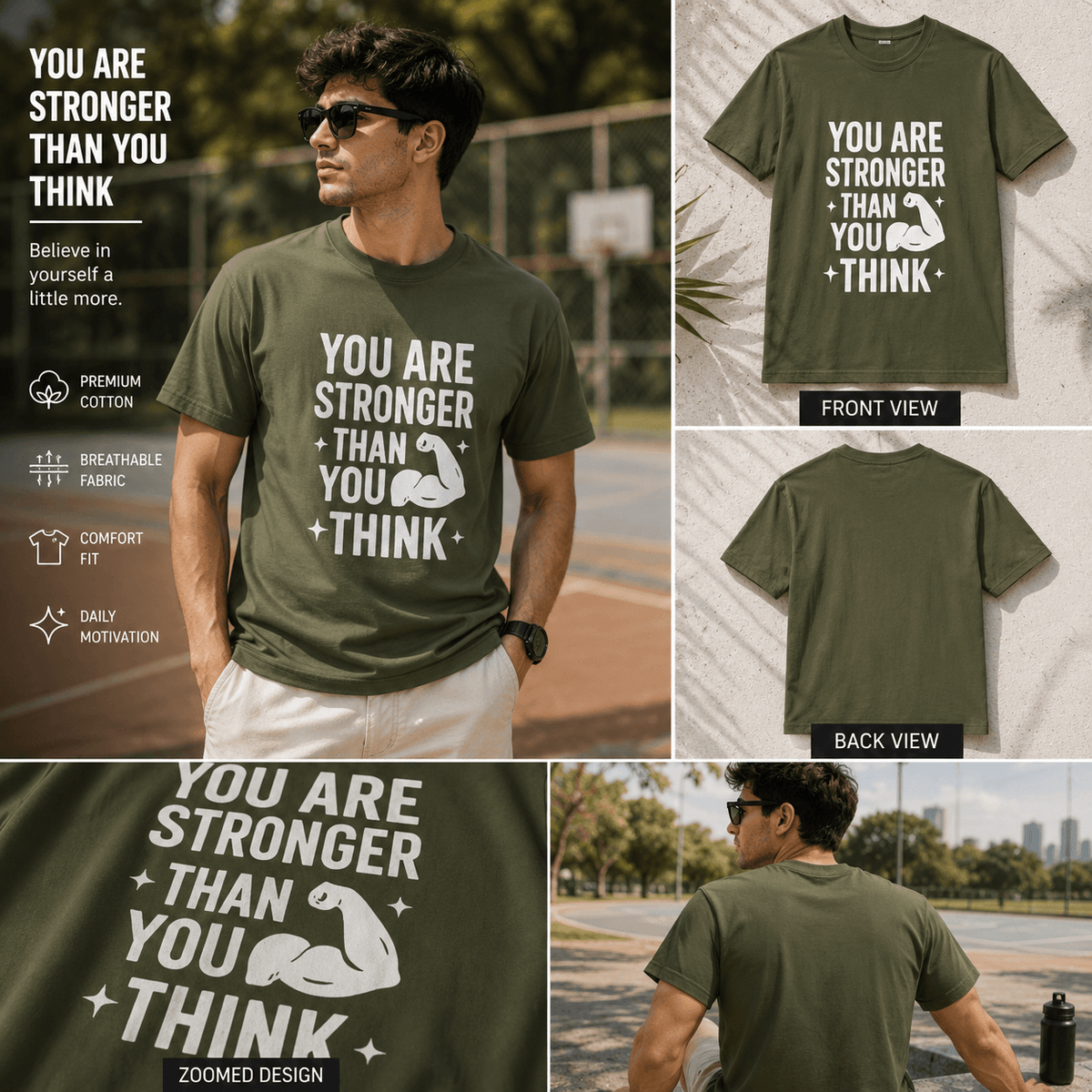 You Are Stronger Than You Think | Mental Health Graphic Tee