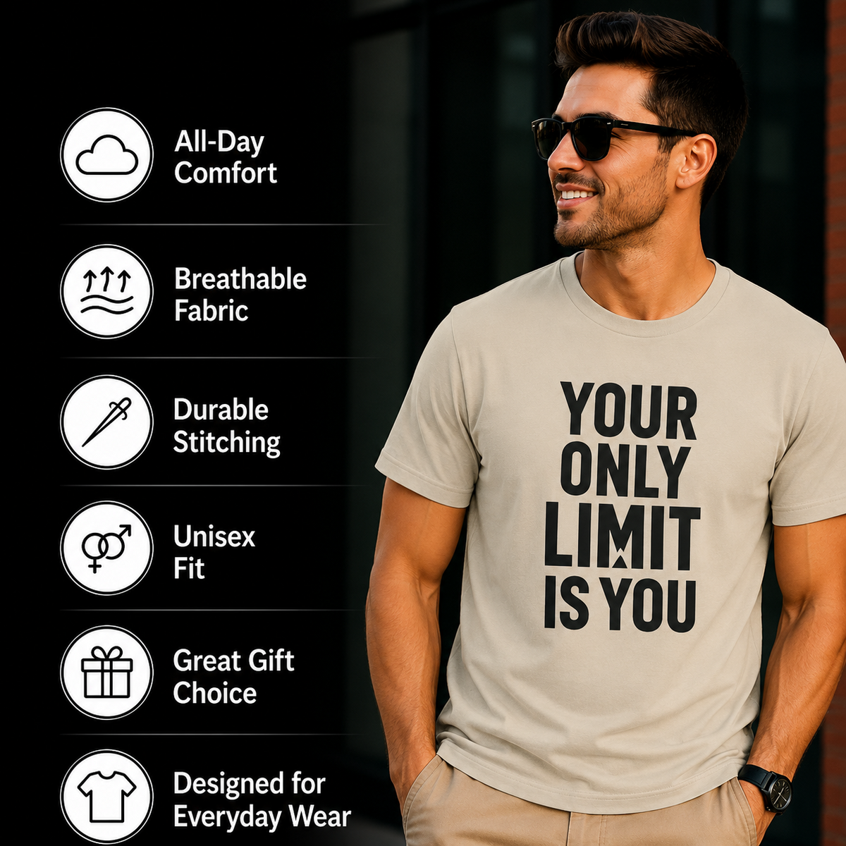 Your Only Limit Is You | Gym Motivation Tee