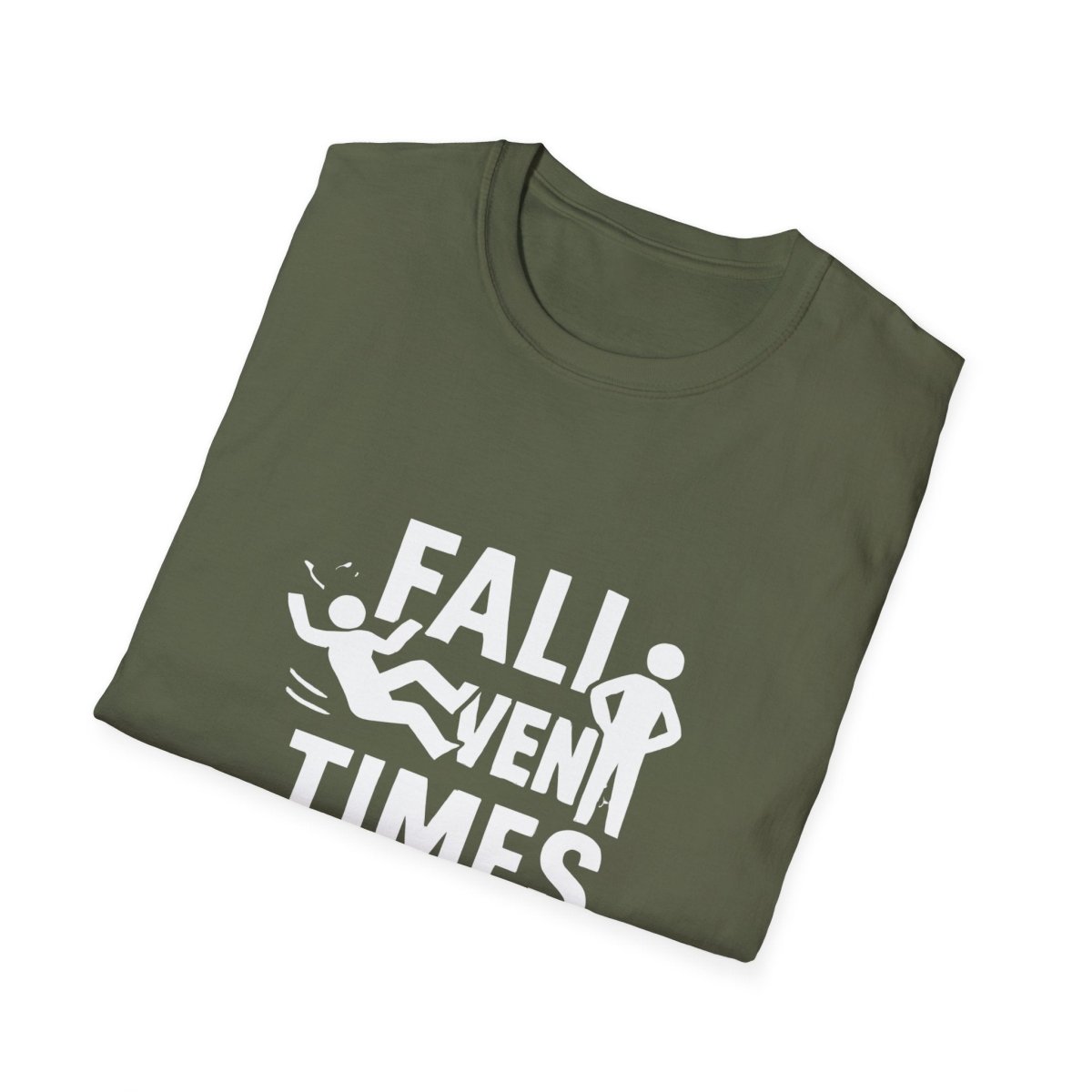 Fall Seven Times Stand Eight | Resilience Tee - Positivity Prints