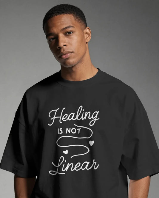 Healing Is Not Linear | Mental Health Tee - Positivity Prints