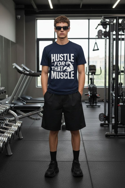 Hustle For That Muscle | Gym Motivation Tee - Positivity Prints