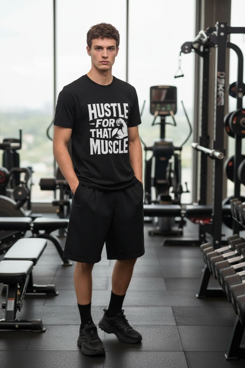 Hustle For That Muscle | Gym Motivation Tee - Positivity Prints