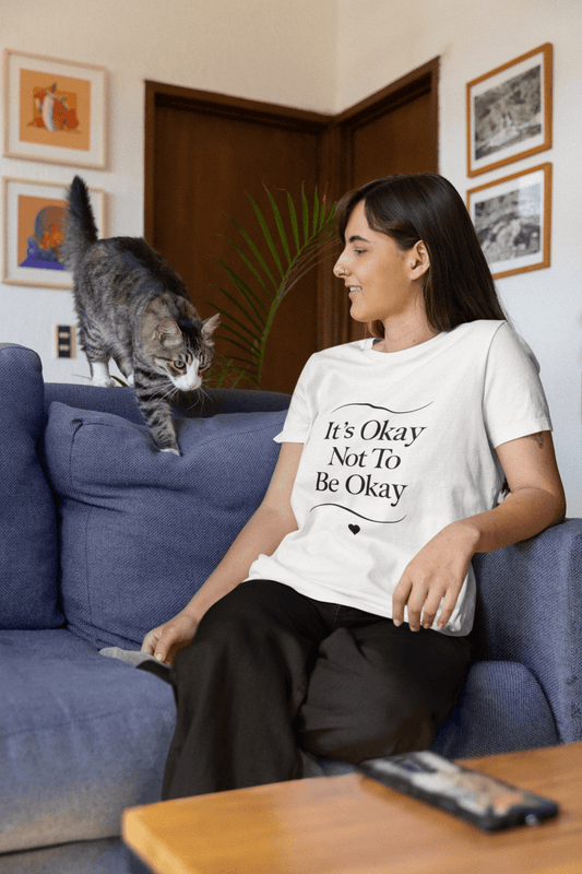 It’s Okay Not To Be Okay | Mental Health Tee - Positivity Prints
