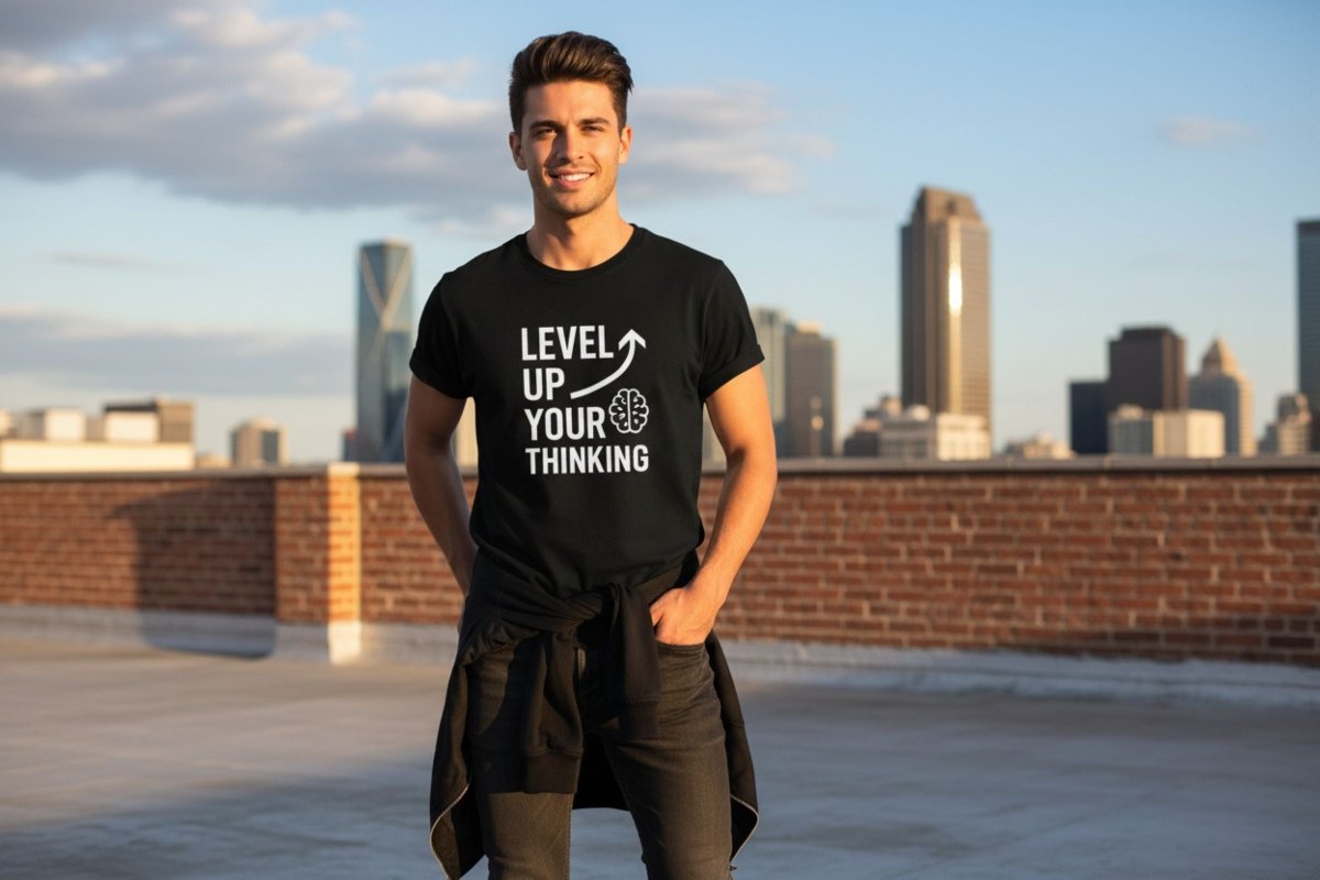 Level Up Your Thinking | Growth Mindset Tee - Positivity Prints