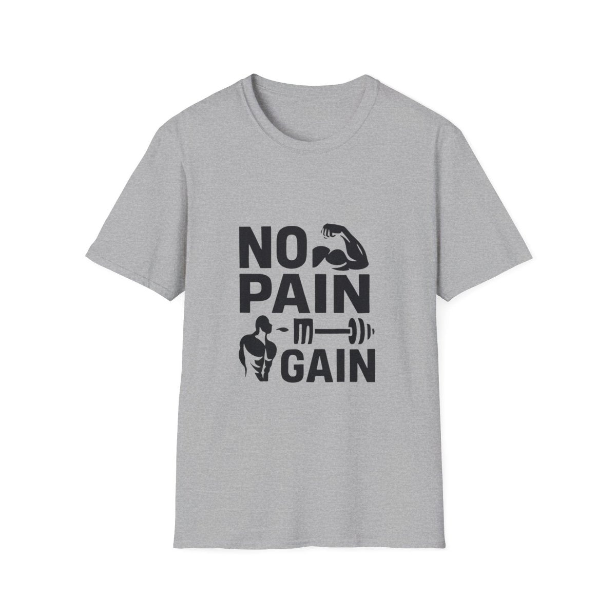 No Pain No Gain | Gym Motivation Tee - Positivity Prints