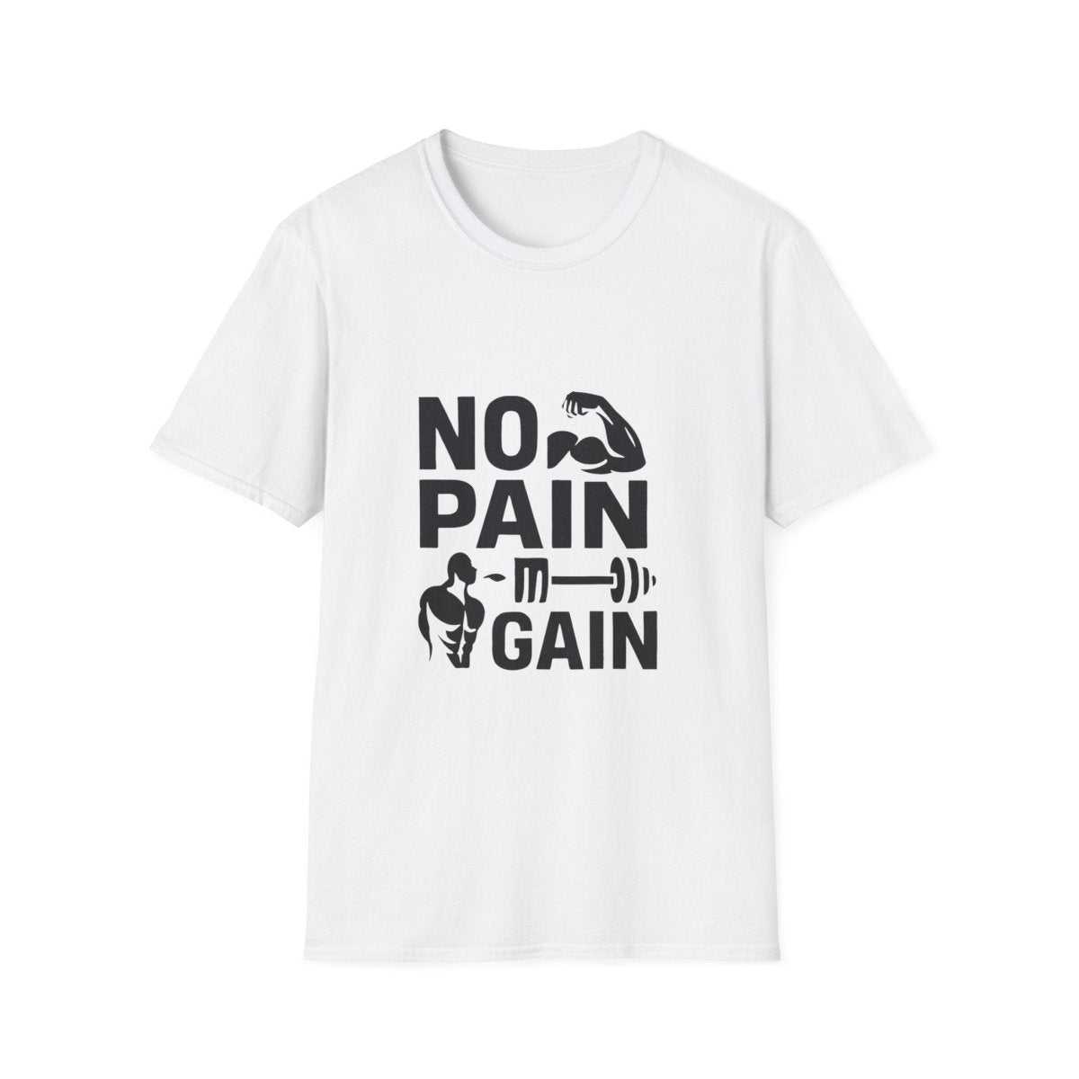 No Pain No Gain | Gym Motivation Tee - Positivity Prints