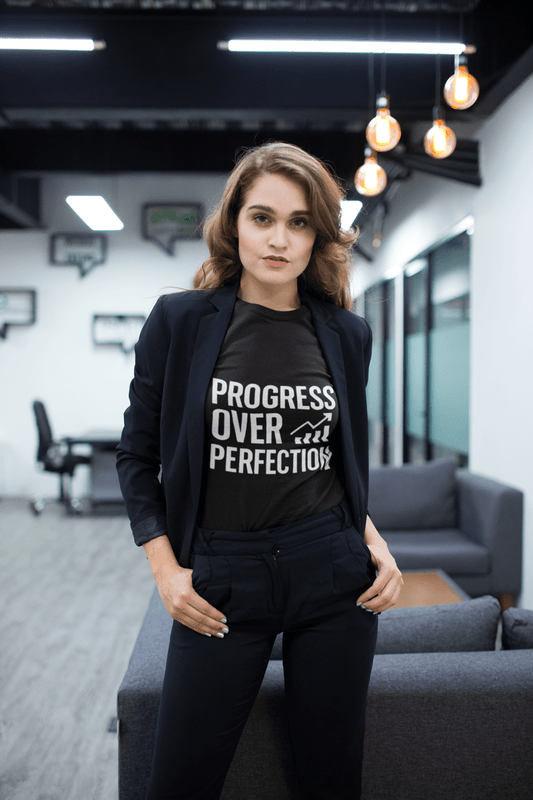 Progress Over Perfection | Growth Mindset Tee - Positivity Prints