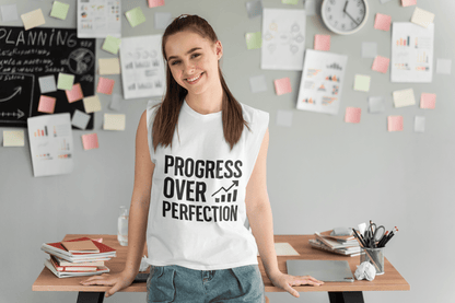 Progress Over Perfection | Growth Mindset Tee - Positivity Prints
