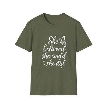 She Believed She Could So She Did | Confidence Tee - Positivity Prints