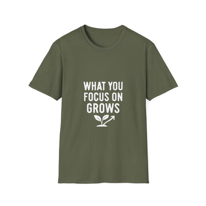 What You Focus On Grows | Growth Mindset Tee - Positivity Prints